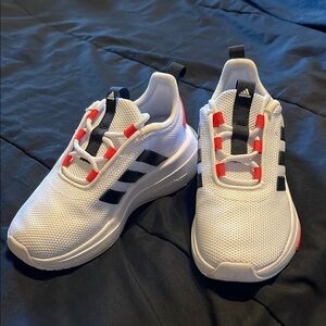 adidas White Sneakers with Quick-Lace System and Lightweight Design